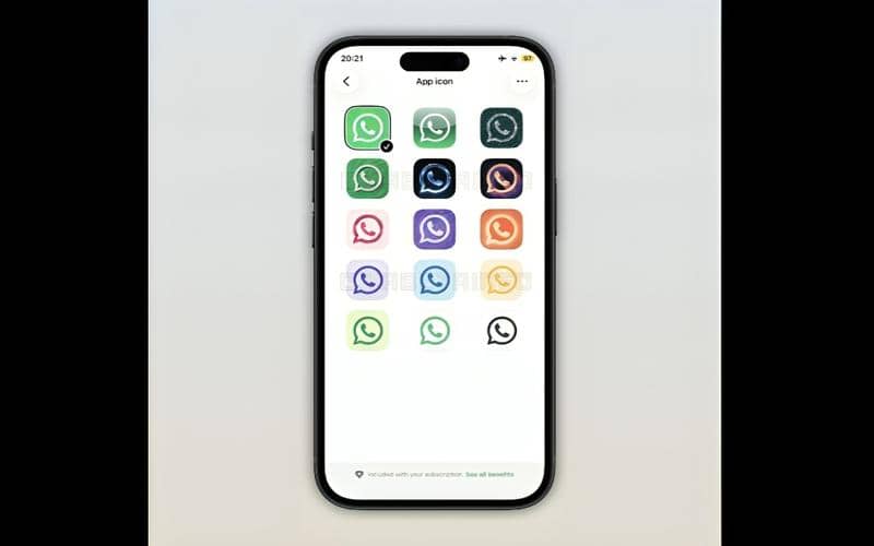 berbagai ikon aplikasi WhatsApp Plus