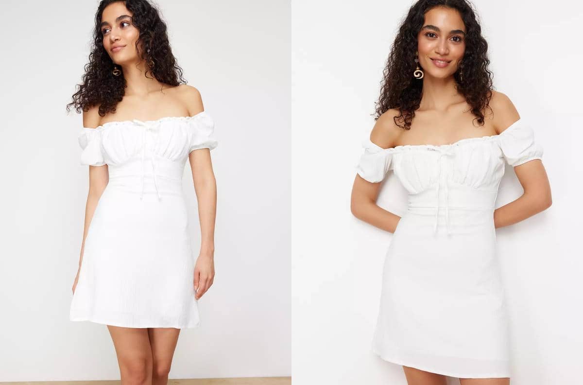 Trendyol - Off Shoulder Mini Dress