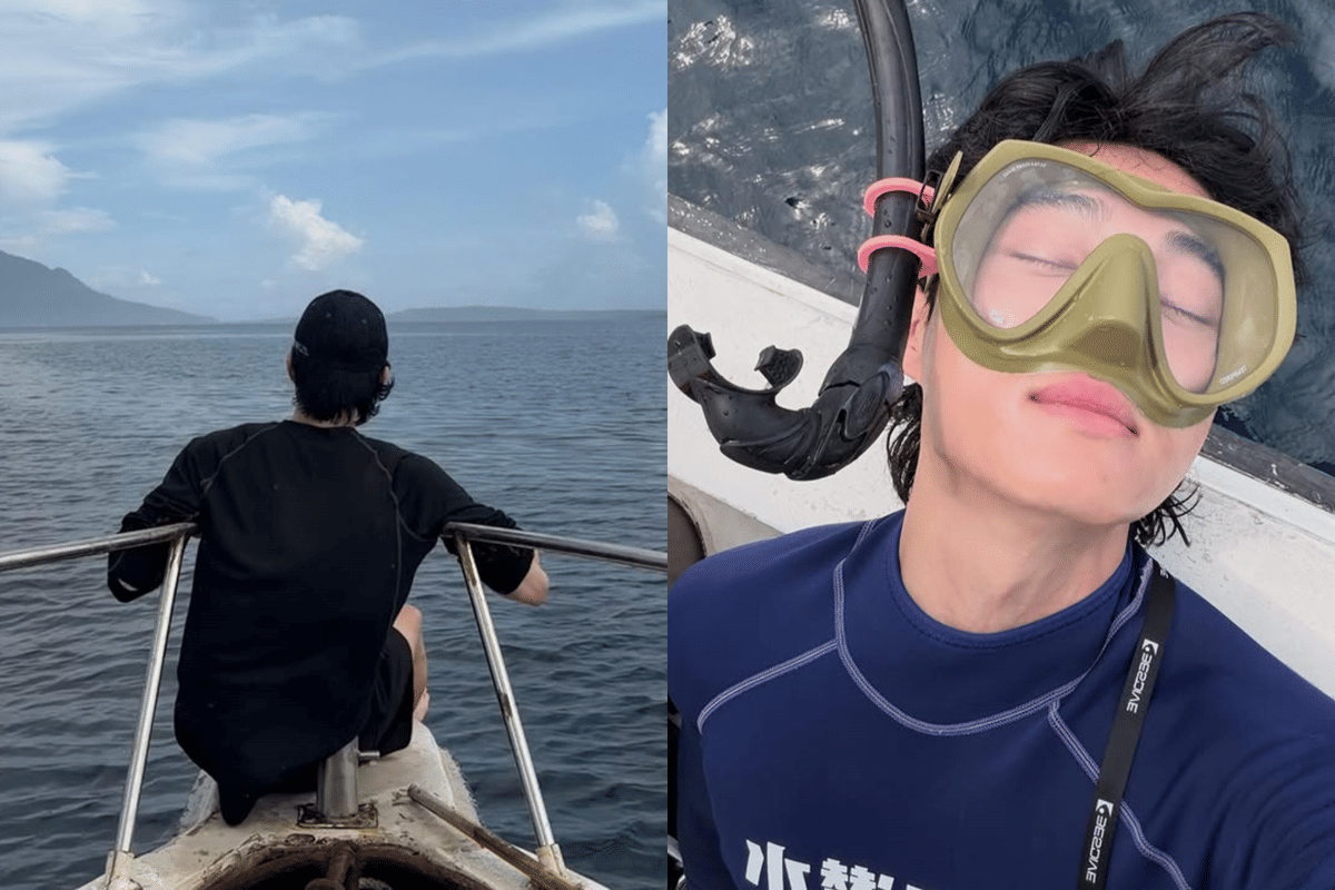 9 Potret Yoon Chan Young Liburan di Manado, Coba Scuba Diving