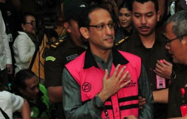 Nadiem Makarim dalam sidang kasus abu - abu