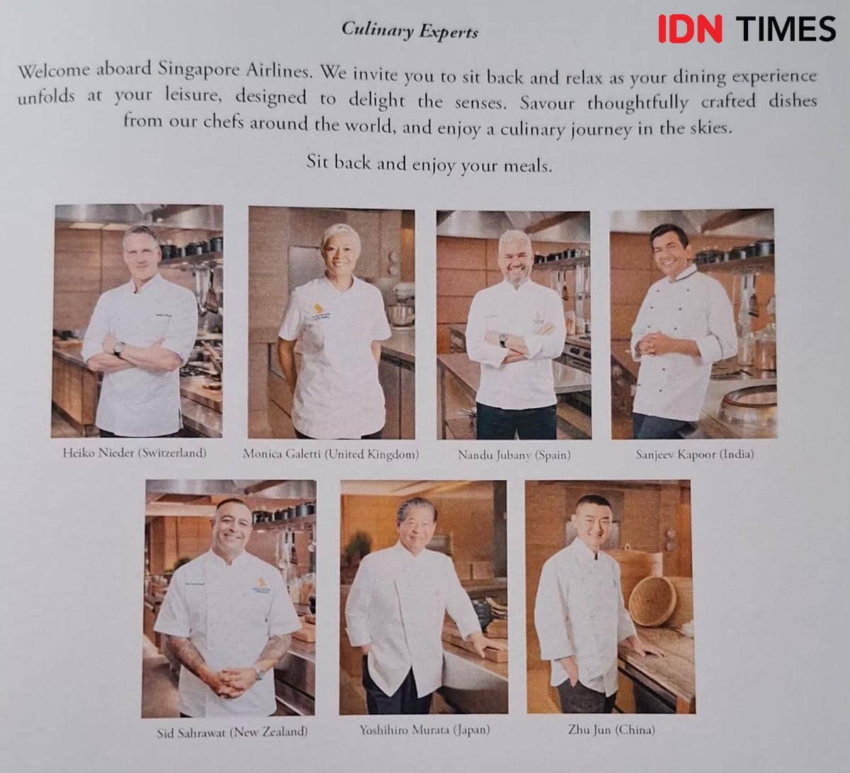 Tak Hanya Jubany, SIA Juga Gandeng Enam Chef Kelas Dunia