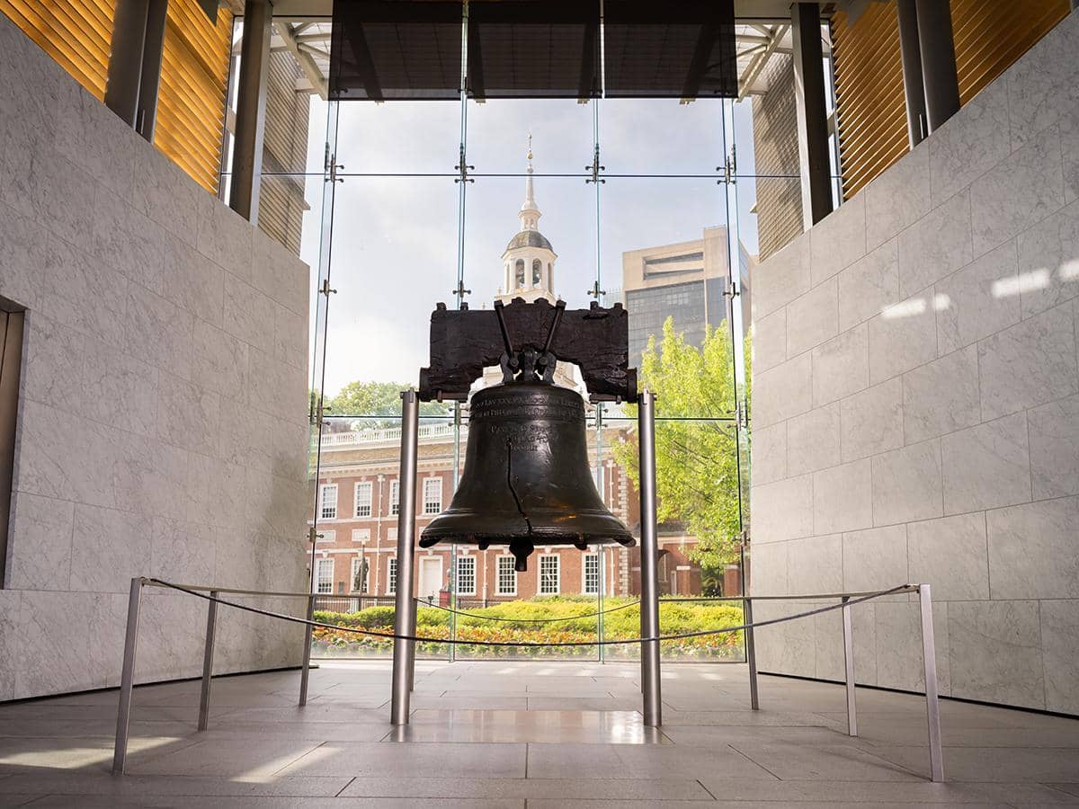 Potret Liberty Bell di Philadelphia, Amerika Serikat