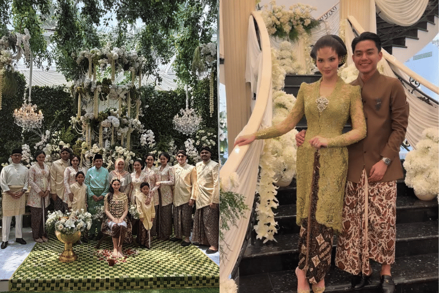 7 Gaya Siraman Tengku Nadira, Seragam Keluarga bak Bangsawan