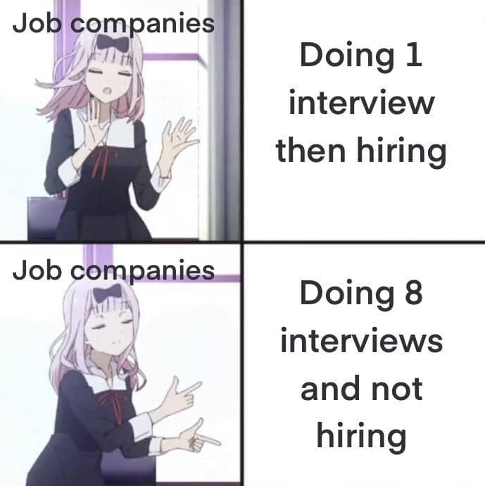 meme anime tentang melamar kerja