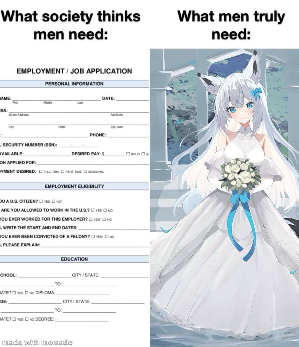 meme anime tentang melamar kerja