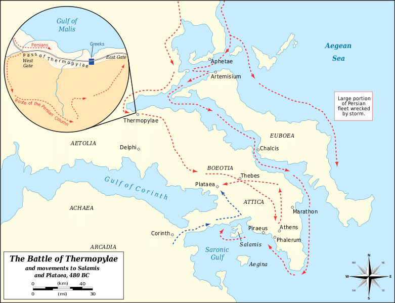 Peta Pertempuran Thermopylae