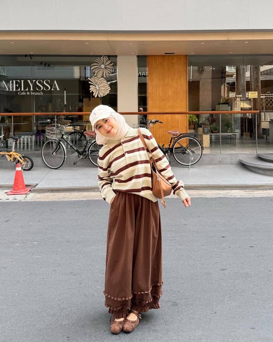 OOTD Nuansa Cokelat ala Syindi Lucia