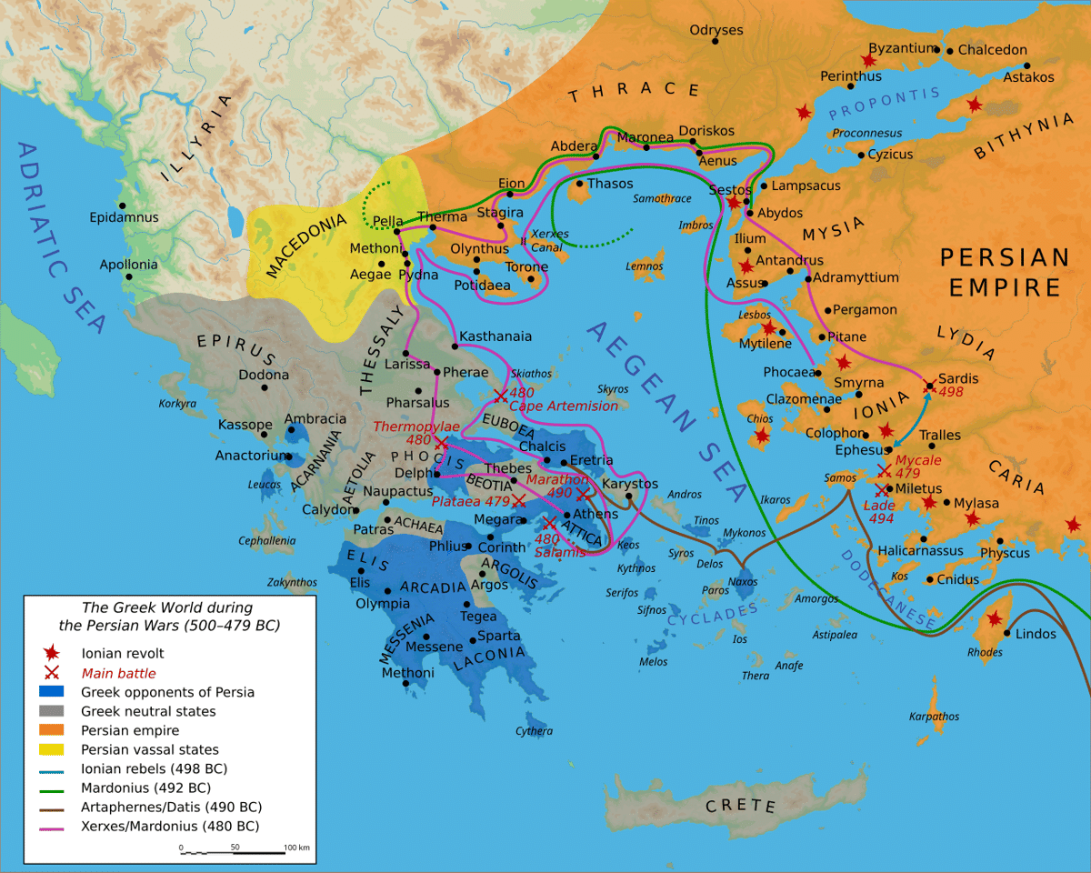 Peta Pertempuran Thermopylae