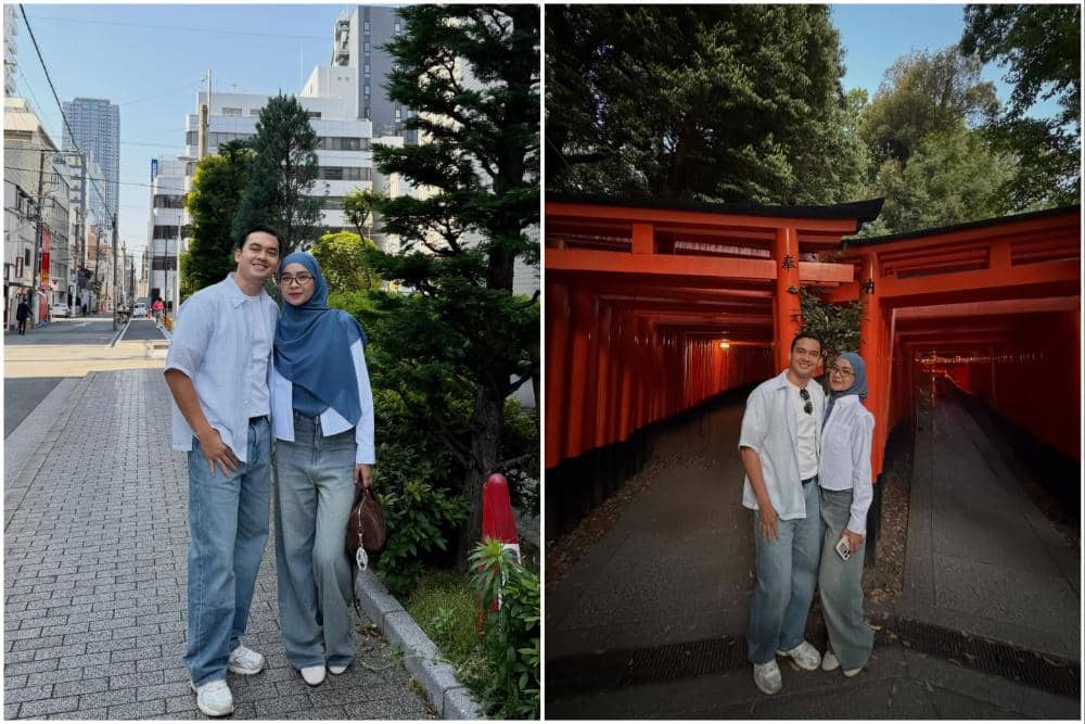 10 Potret Ikbal Fauzi dan Istri Jalan-jalan di Kyoto
