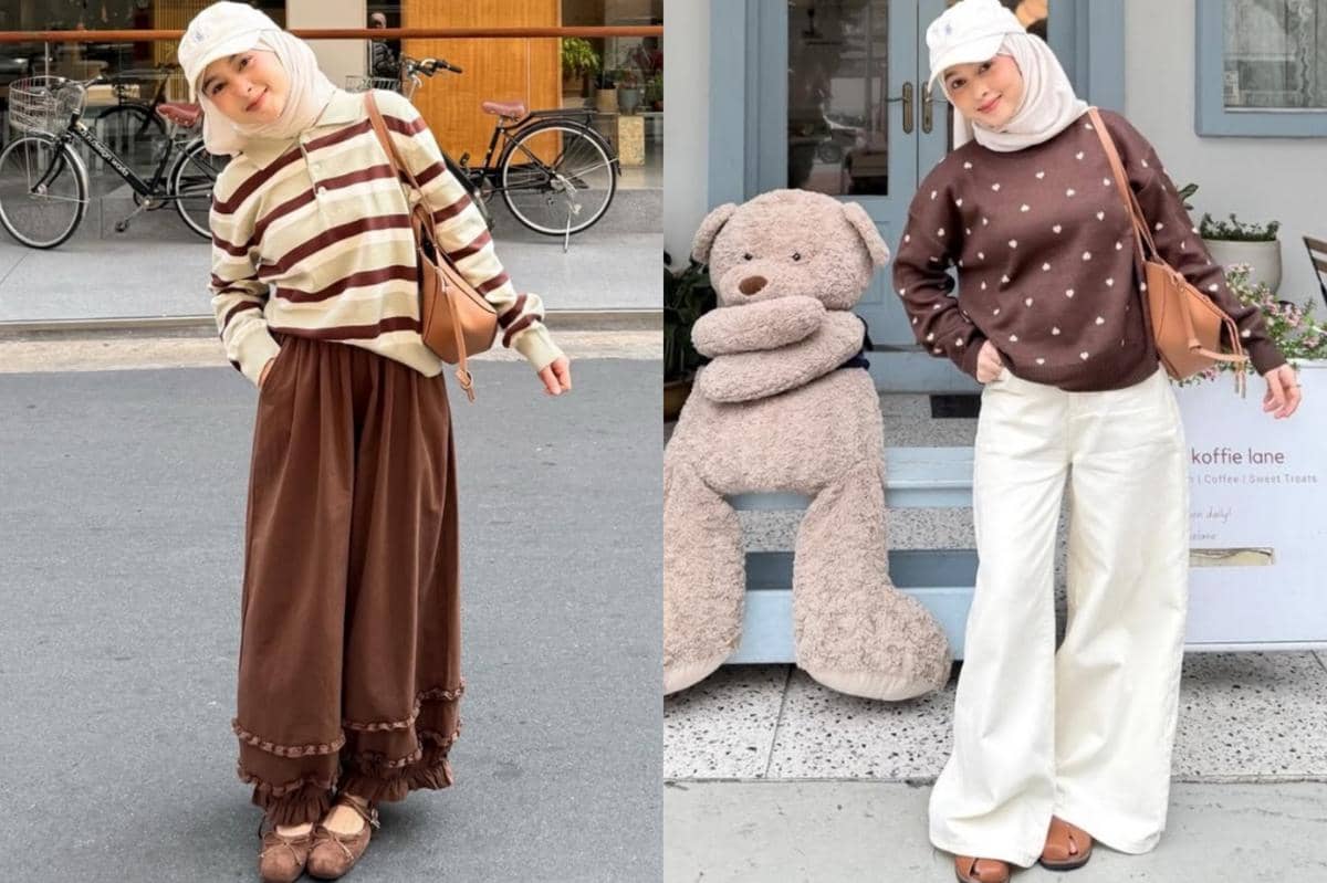 7 Ide Outfit Nuansa Cokelat ala Syindi Lucia, Look-nya Hangat!