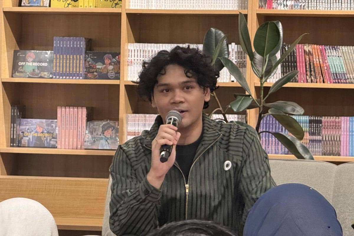 momen konferensi pers The Overtunes pada Senin (18/5/2026)