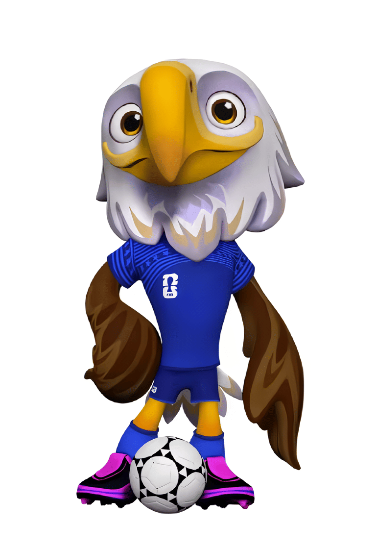 Clutch the Bald Eagle salah satu maskot Piala Dunia 2026