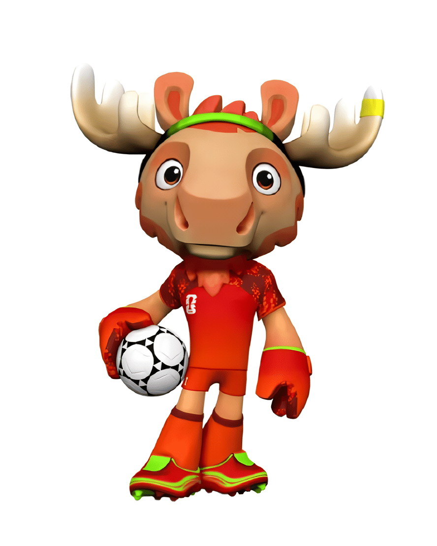 Maple the Moose salah satu maskot Piala Dunia 2026
