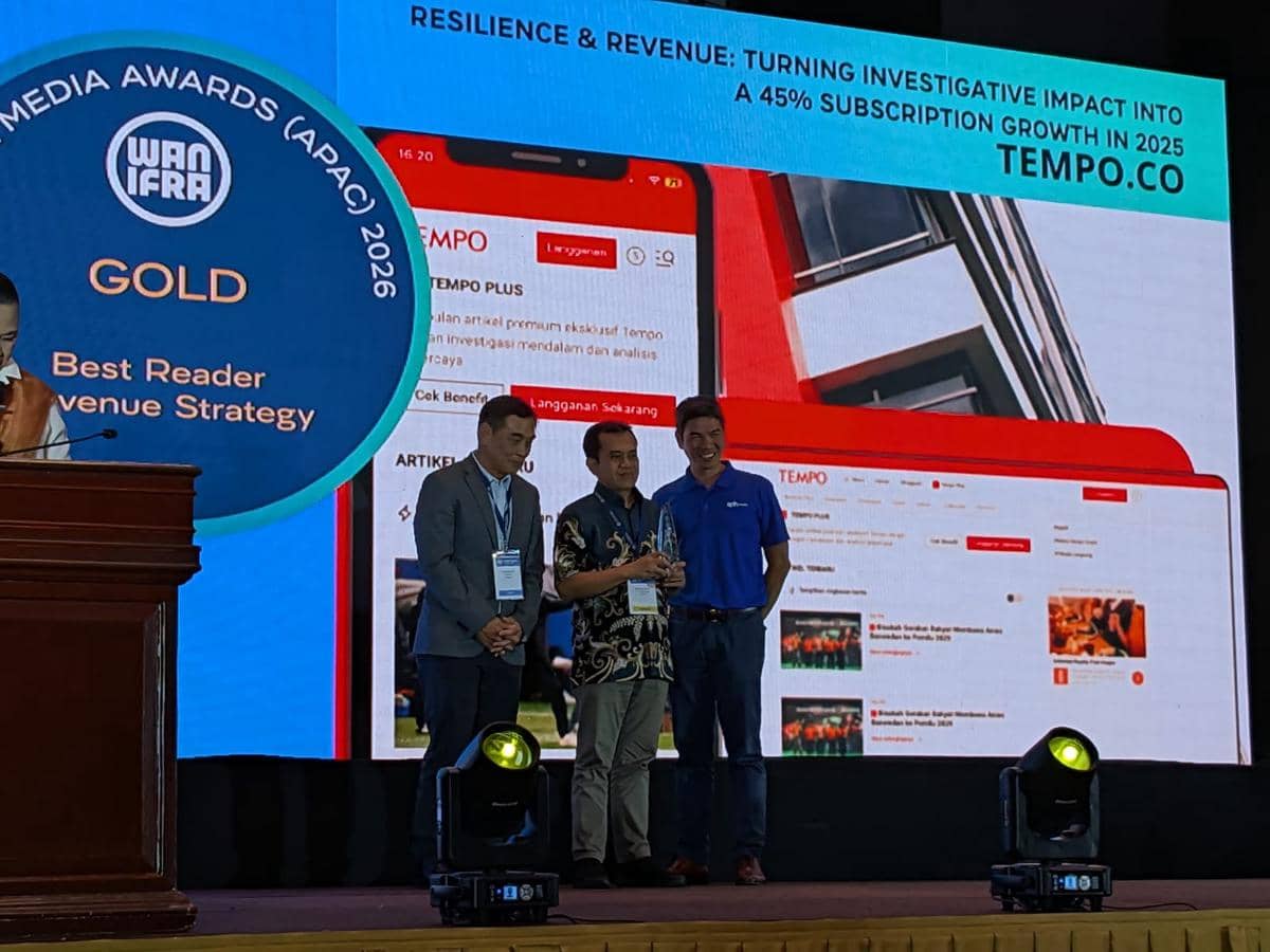 Tempo Raih Gold WAN-IFRA lewat Strategi Pendapatan Digitalnya