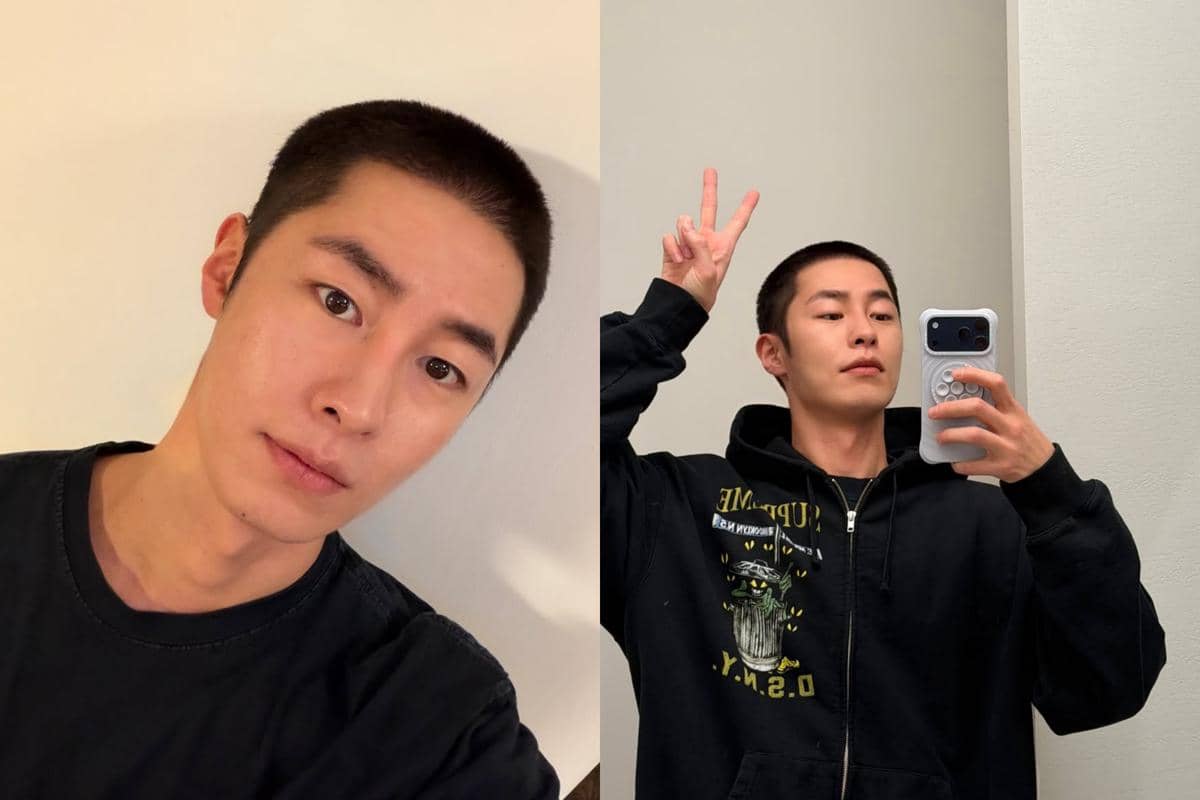 8 Potret Lee Jae Wook Saat Pamitan Berangkat Wamil, Pamer Rambut Cepak