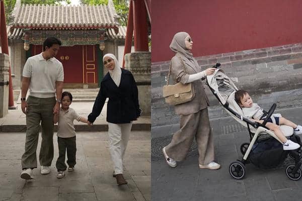 7 Potret Nikita Willy dan Keluarga Liburan di China