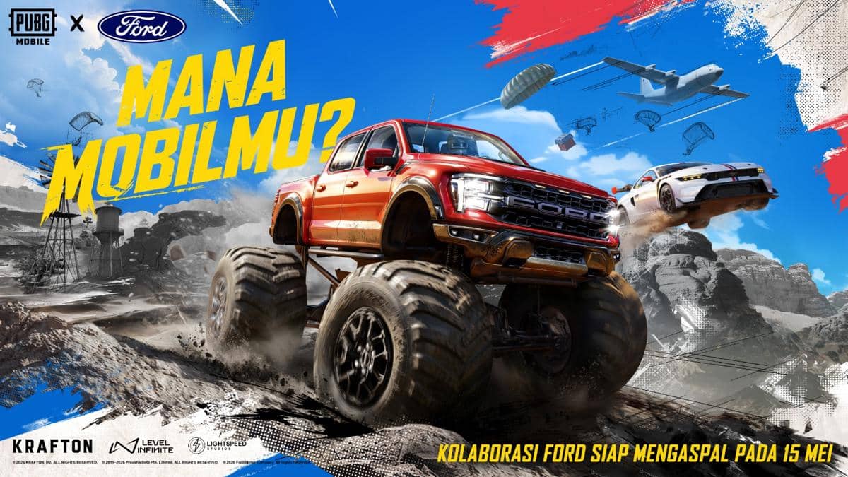 PUBG MOBILE Berkolaborasi dengan Ford, Bawa Mustang dan Raptor!