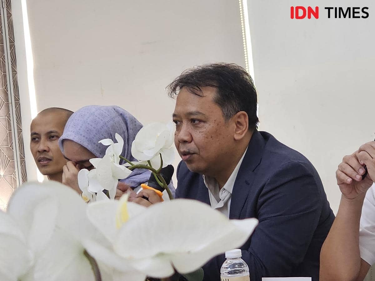 Anggota Dewan Ekonomi Nasional, Arief Anshori Yusuf di acara media briefing Komdigi, Senin (18/5/2026). (IDN Times/Deti Mega Purnamasari)