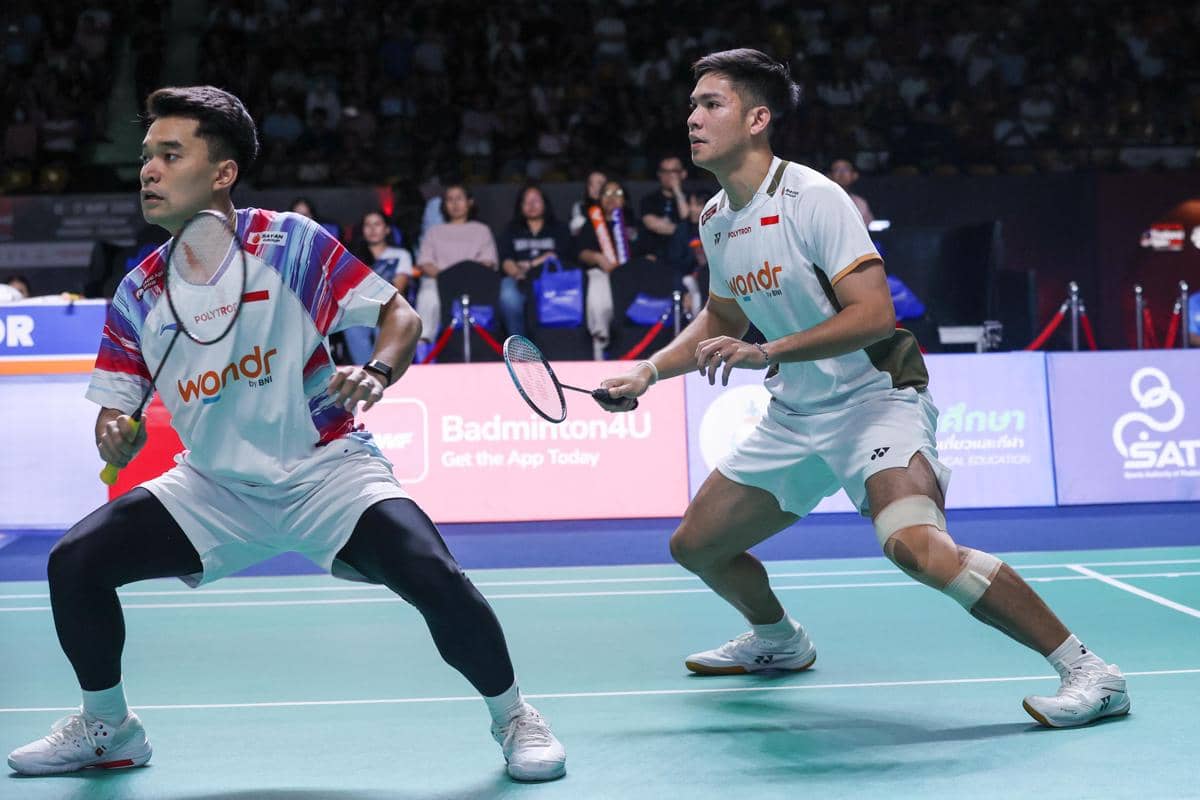 Leo Rolly Carnando/Daniel Marthin di laga final BWF Super 500 Thailand Open 2026.