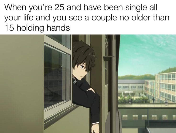 meme anime tentang nasib jadi lajang