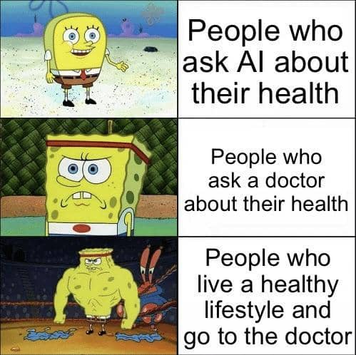 meme SpongeBob tentang kesehatan