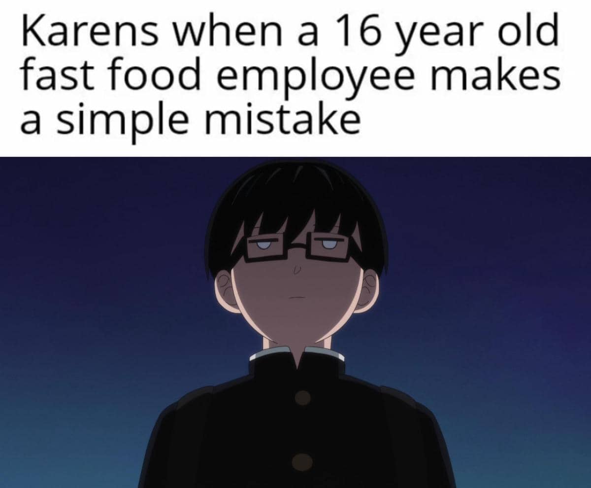 meme anime tentang karyawan