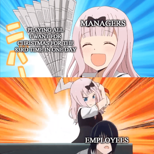 meme anime tentang karyawan