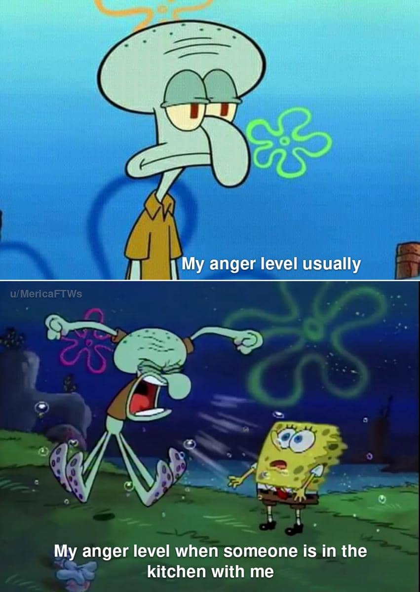 meme SpongeBob tentang momen yang bikin frustasi