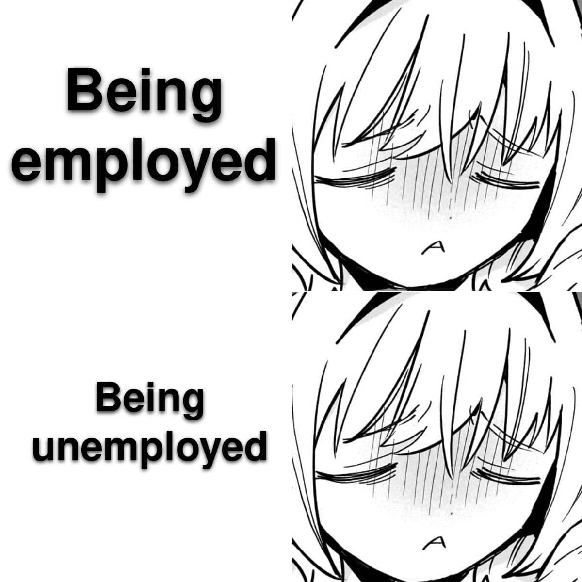 meme anime tentang karyawan