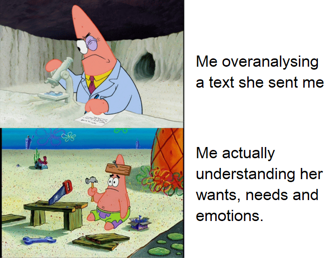 meme SpongeBob tentang momen yang bikin frustasi