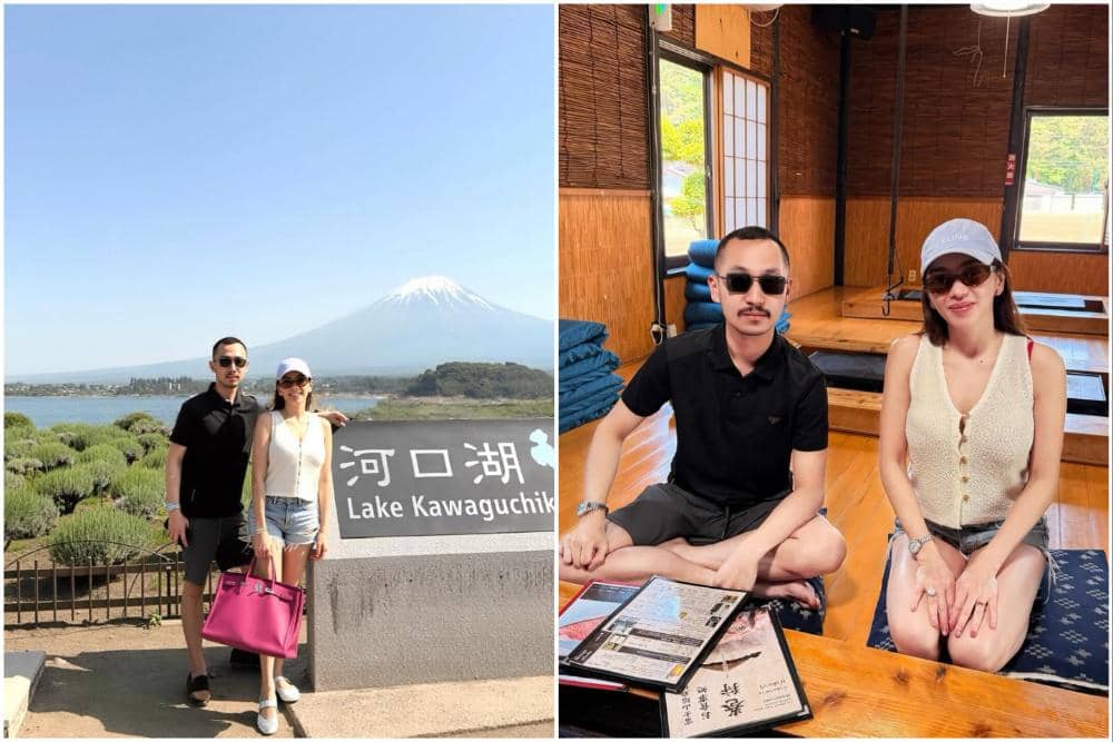 10 Potret Angel Karamoy dan Gusti Ega saat ke Danau Kawaguchi, Jepang!