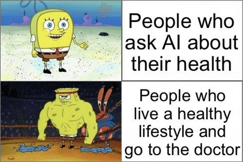 8 Meme SpongeBob tentang Kesehatan, Makan Burger Kematian?