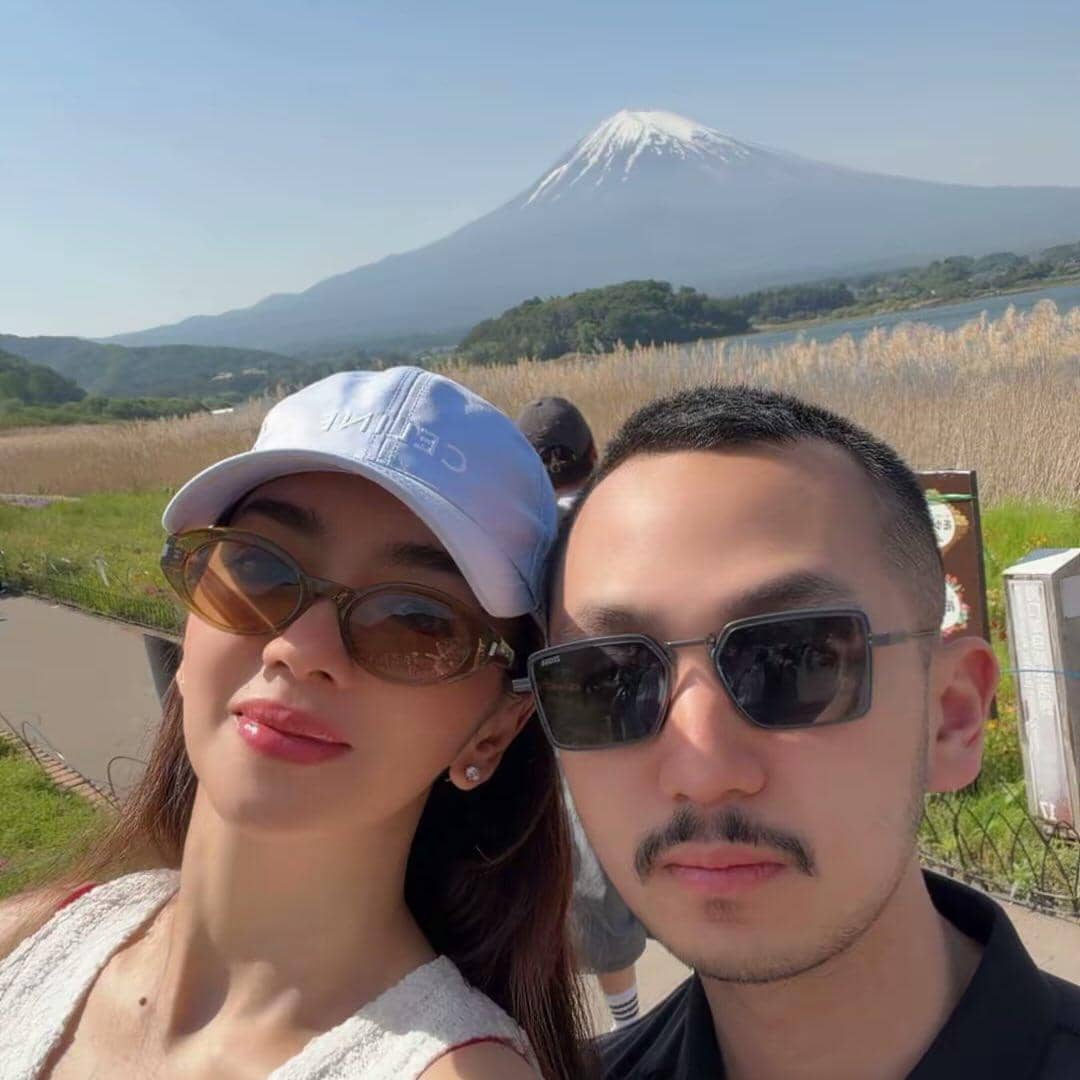 Angel Karamoy dan Gusti Ega saat ke Danau Kawaguchi