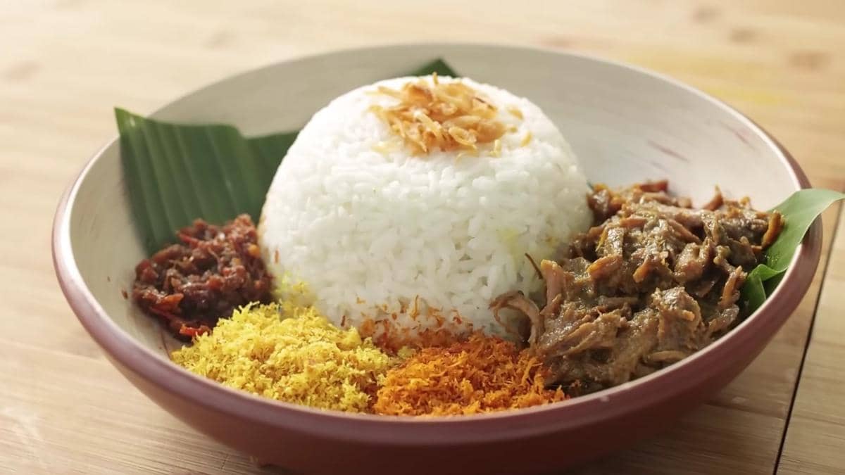 ilustrasi nasi krawu khas Gresik