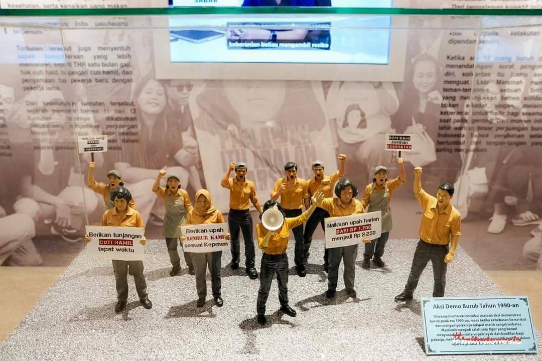 salah satu diorama dalam Museum Marsinah (instagram.com/republikindonesia)
