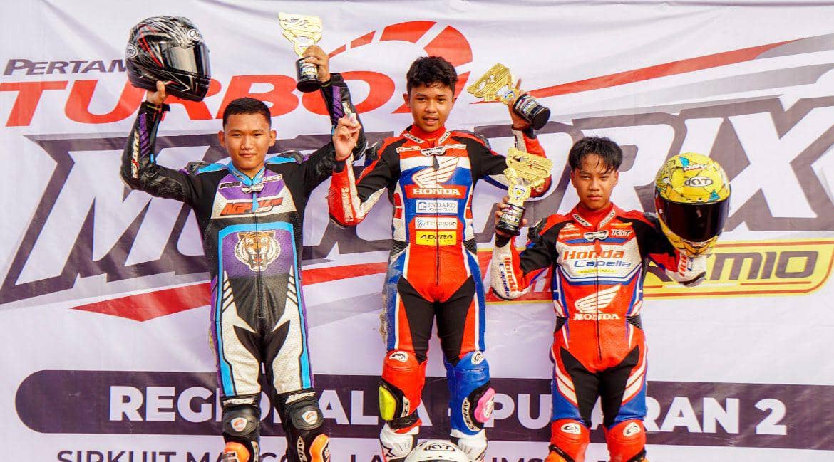 Konsistensi Pembinaan, Pembalap Honda Sumut Raih Prestasi di Kejurnas Motoprix Lahat