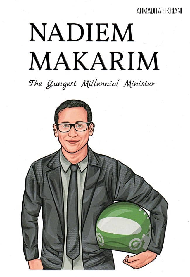 Cover buku "Nadiem Makarim The Youngest Millennial Minister" (foto via Gramedia)