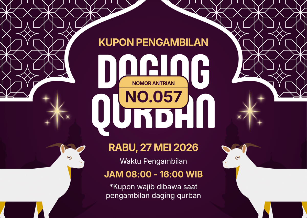 Contoh poster Qurban Idul Adha 2026 aesthetic