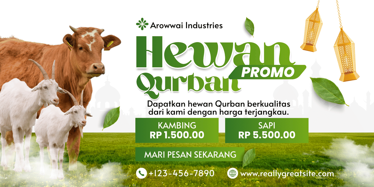 Contoh poster berjualan hewan kurban Idul Adha 2026