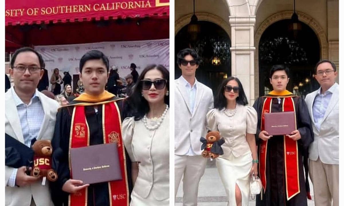 9 Potret Diah Permatasari Hadiri Wisuda S2 Anak di USC, Bangga
