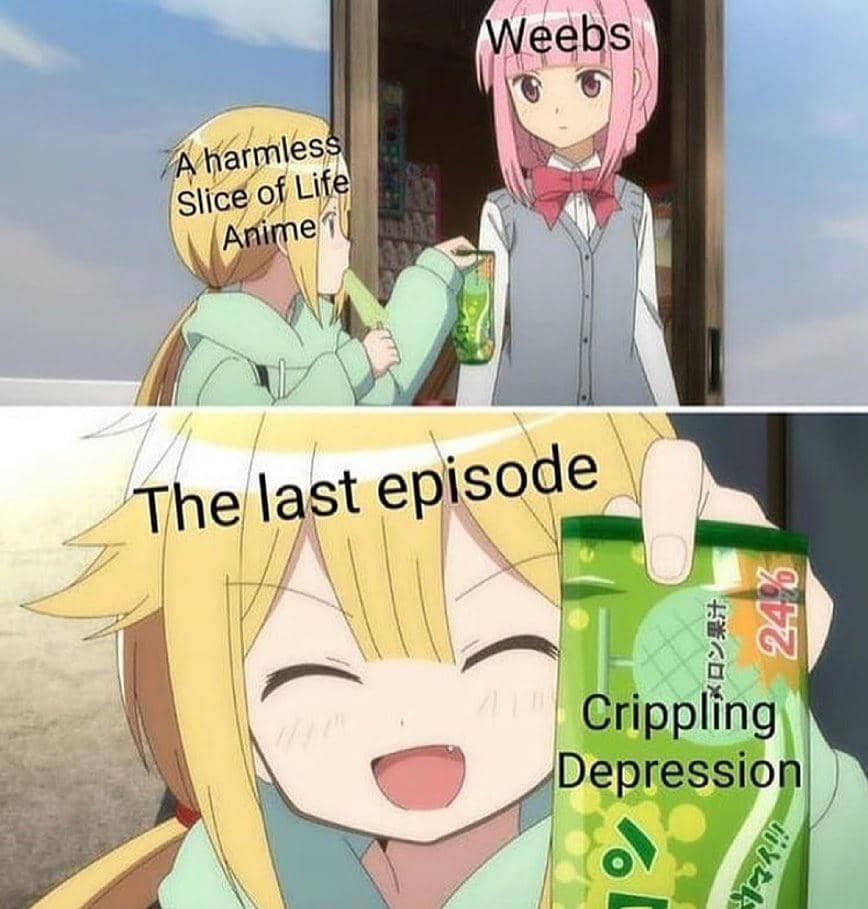 meme anime tentang momen yang bikin frustrasi