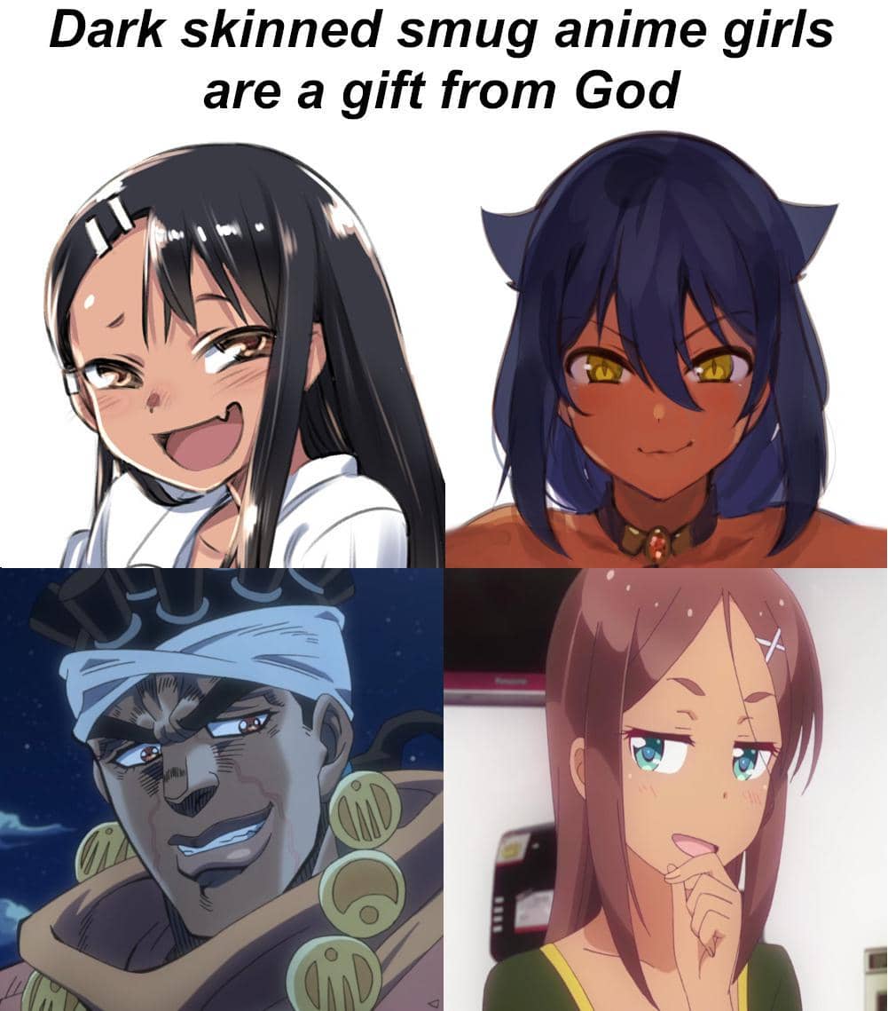 meme anime karakter berkulit gelap