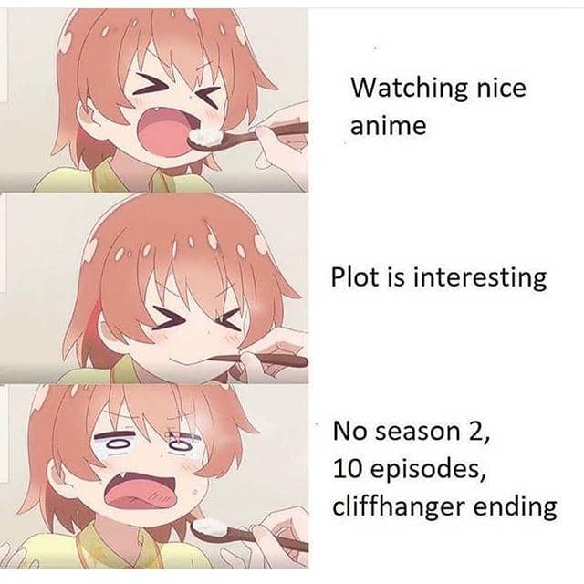 meme anime tentang momen yang bikin frustrasi