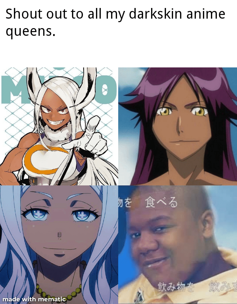 meme anime karakter berkulit gelap