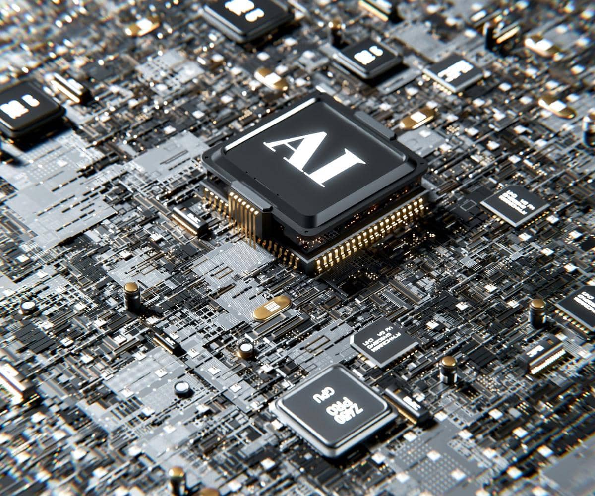Ilustrasi desain chip. (unsplash.com/Igor Omilaev)