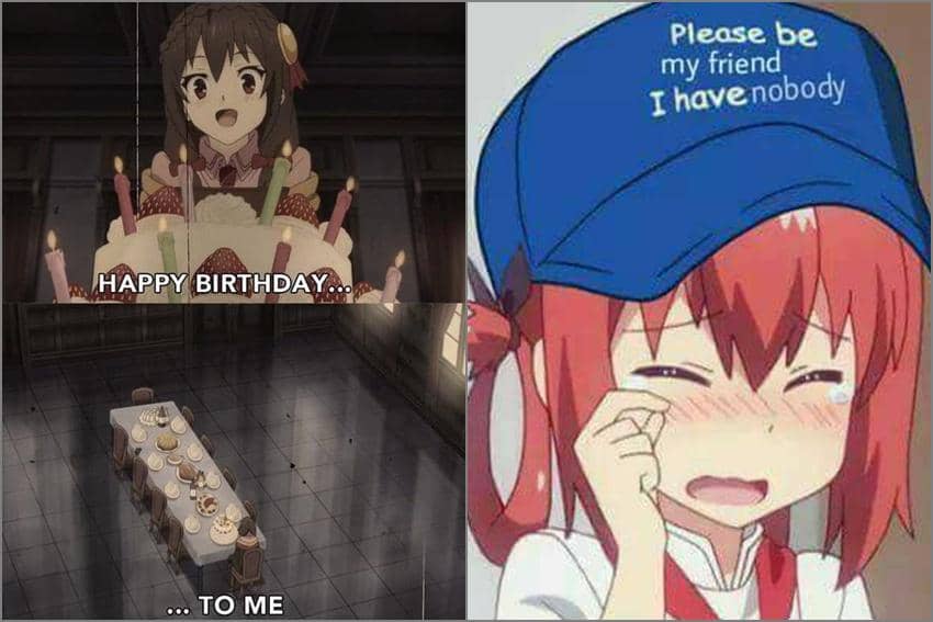 8 Meme Anime tentang Kesepian, Ngerayain Ultah Sendirian?