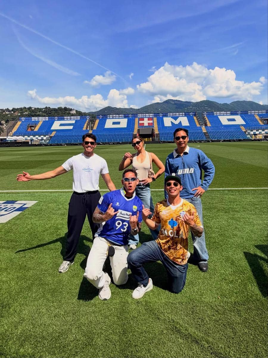 Ganindra Bimo dan Andrea Dian ke Stadion klub Como 1907