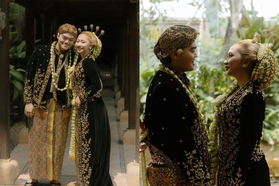 9 Gaya Prewed Dillah Probokusumo, Pakai Adat Jawa dengan Rambut Blonde