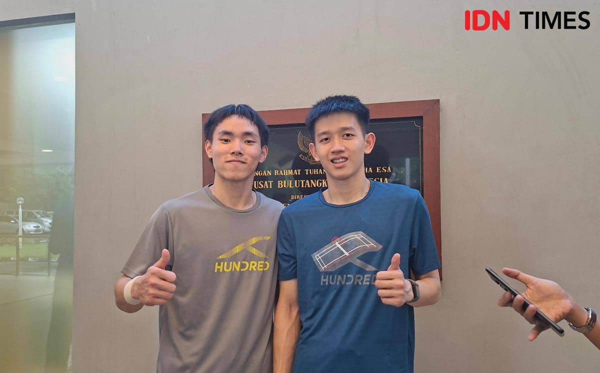 Raymond Indra/Nikolaus Joaquin di Pelatnas PBSI Cipayung (IDN Times/Margith Damanik)