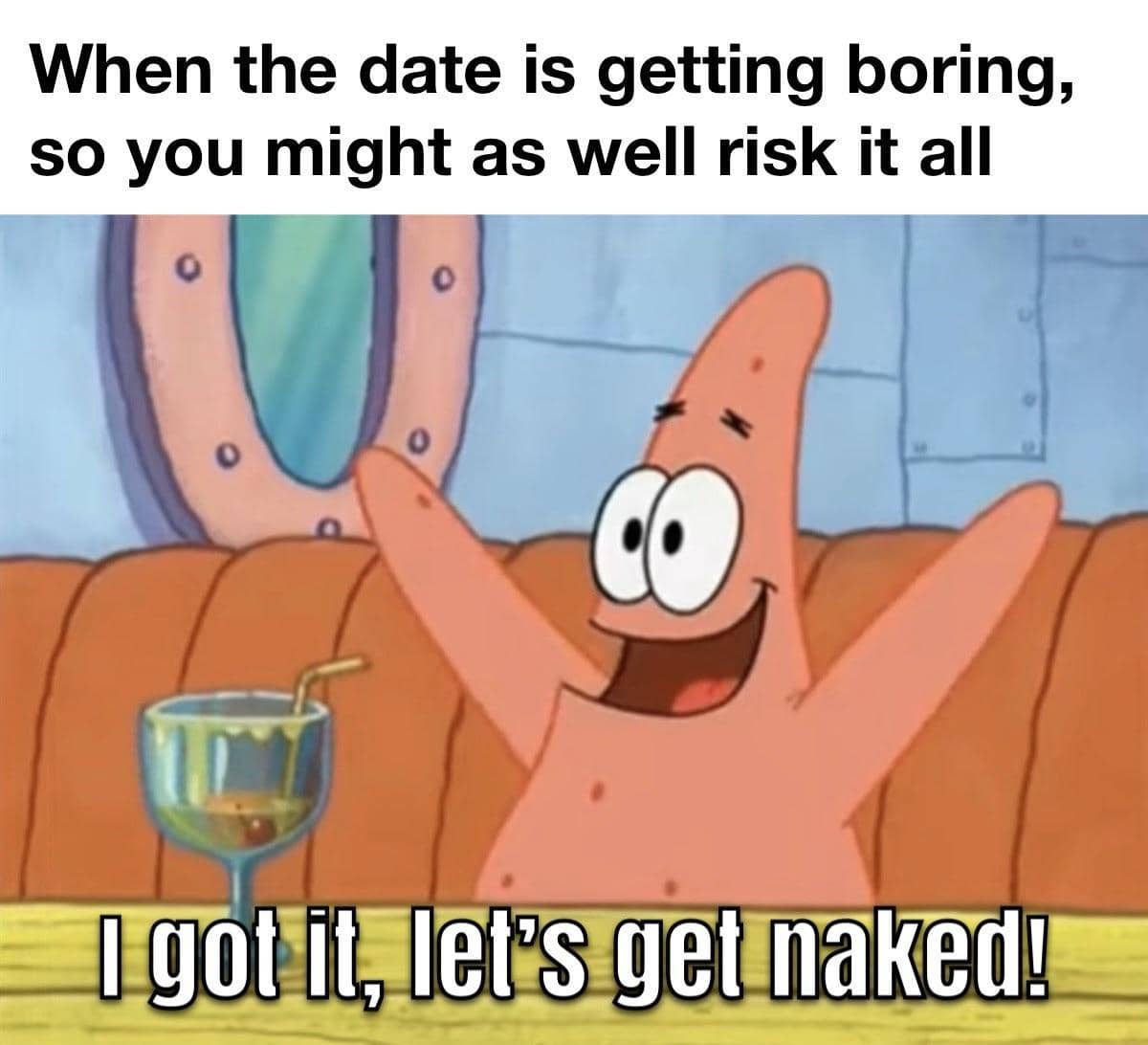 meme SpongeBob tentang kencan